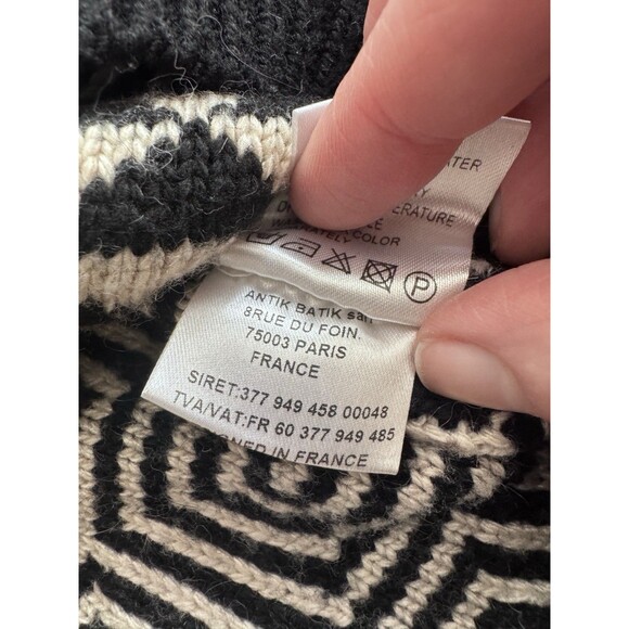 Antik Batik Knit Wool Blend Sweater Geometric Pattern Women’s Medium/40 France - Picture 6 of 10